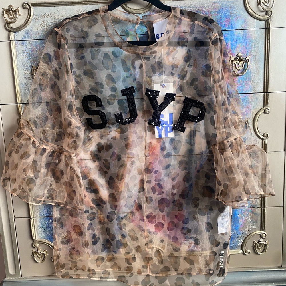 SJYP Korean Brand NWT Sheer blouse